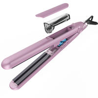 Best hair flat iron salon quality cool steam with spray Purple V179